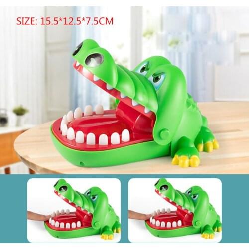 Bite hand toy children Puzzle interesting Animal toys Prank Funny Bulldog Crocodile Shark Mouth Dentist Finger Family Game Gags