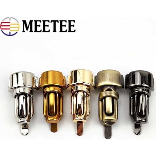 5/10pcs Meetee Metal Turn Twist Locks Snap Bag Buckles Clasps Closure for Replacement Bag Purse Handbag Hardware Accessory E6-14
