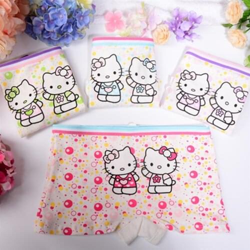 4pcs/lot Fashion Kids Panties Girls' Briefs Female Child Underwear Lovely Cartoon Panties Children Clothing suit 2-9 years