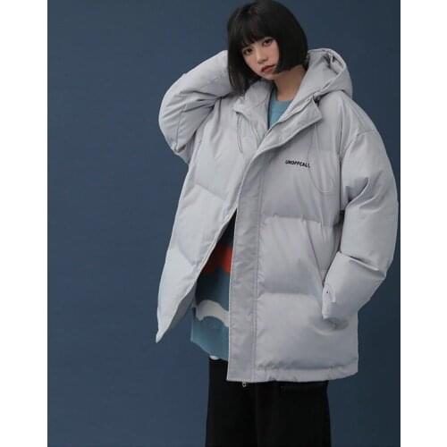 Fashion Hooded Collar Parkas Women Thick Warm Winter Bubble Coats Female Jackets Pockets Zipper Simple Overcoats