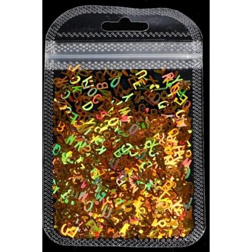 N58F English Letters Glitter Sequins Flakes Resin Epoxy Mold Fillings Nail Art Decor