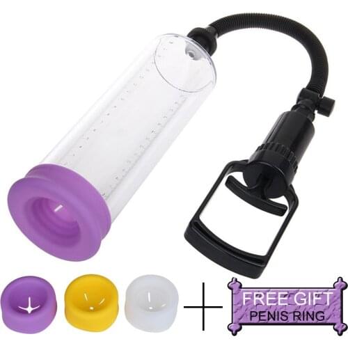 Penis Enlargement Pump Dick Pump With 3 Color Silicone Sleeve Effective Erection Penis Extender Phallosan Penile Pump Sex Toys