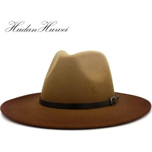 New Style for Autumn Winter Men Women Painted Woolen Felt Fedora Hat European American Fashion Fedora Hat Caps