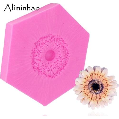B1357 Lily flower chrysanthemum Silicone Mold Sugarcraft dessert Candy Chocolate Molds Fondant Cake Decorating Tools Clay Resin