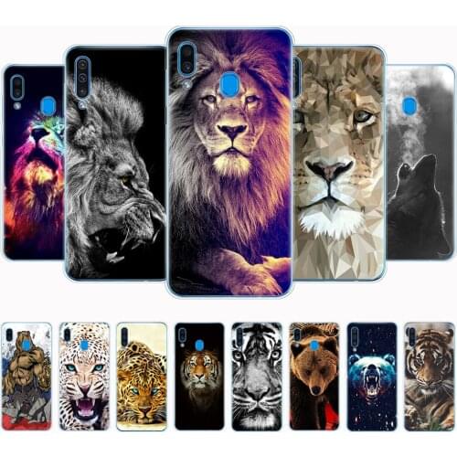 Silicone Case For Samsung Galaxy A50 A10 A30 A30S A50S A40 A70 A 50 2019 Phone Bumper wolf tiger lion Leopard bear