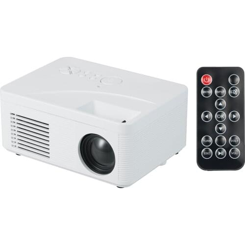 LCD LED Projector 400 Lumens Mini Portable Video with Built-in Speaker Support HD / AV / USB / Audio 3.5mm Interface for Home