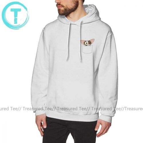 Gremlins Hoodie Pocket Gizmo Hoodies Long Length XXL Pullover Hoodie Outdoor Grey Cotton Male Autumn Cool Hoodies