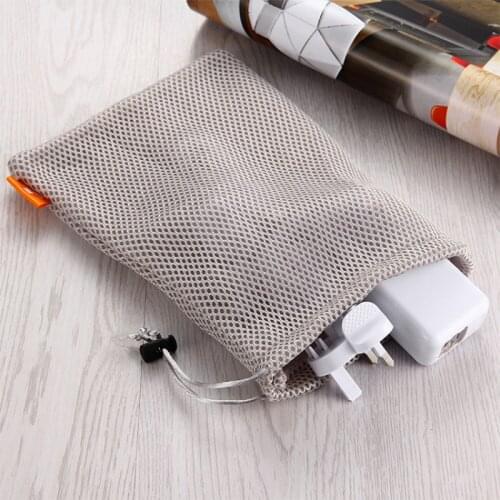 Phone USB Cable Earphone Charger Box Bag Portable Nylon Mesh Storage Bag Organizer Travel Organizador Cable Digital Storage Bags