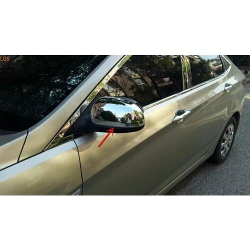 For Hyundai VERNA 2010-2016 High-quality ABS Chrome Rearview mirror cover Anti-Rub protection Decoration car accessories