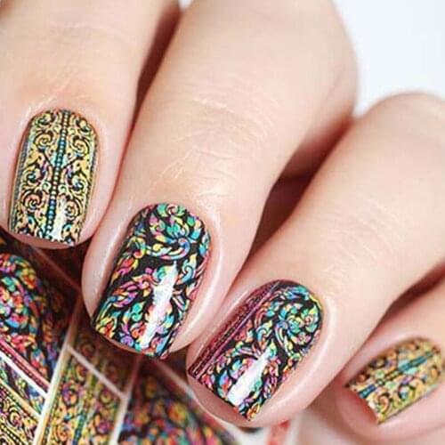 1 Pcs Black Flower Vine Nail Acrylic Powder Glitter Dipping Nail Powder For Nails Art Powder Dust Acrylic Nail Art Kit