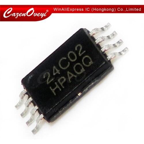 10pcs/lot AT24C02-10TU-2.7 AT24C02 24C02 TSSOP-8 In Stock