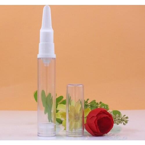10pcs Plastic Airless Bottles Eye Cream Pen Small Clear Tube with Smear Massage Head Mini Empty Lotion Sample Packing 12ml 15ml