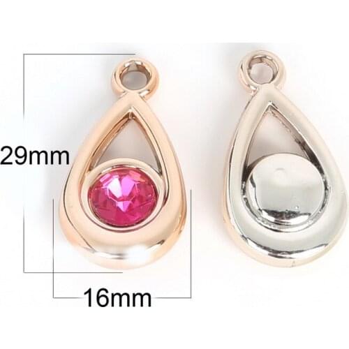 20pcs Fashion random Mixed CCB Plastic Acrylic crystal Rhinestone Charm Pendant For DIY Jewelry Making charms Bracelet Necklace