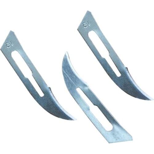 20 Pcs/pack High Quality Carbon Steel 12# Surgical Blade Sterile Surgical Knife Use Professional Carving Knifes Outdoor