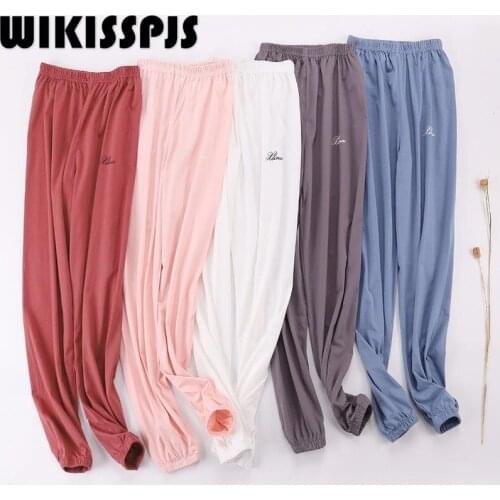 2021 Pajamas Womens Pants Spring and Autumn Cotton Thin Womens Large Casual Home Pants Womans Lounge Wear Plus Size Pants