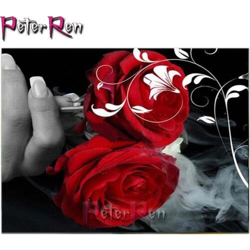 DIY Diamond painting Rose in hand Full Round Daimond mosaic Full Square Diamant embroidery Cross stitch paint with diamonds gift