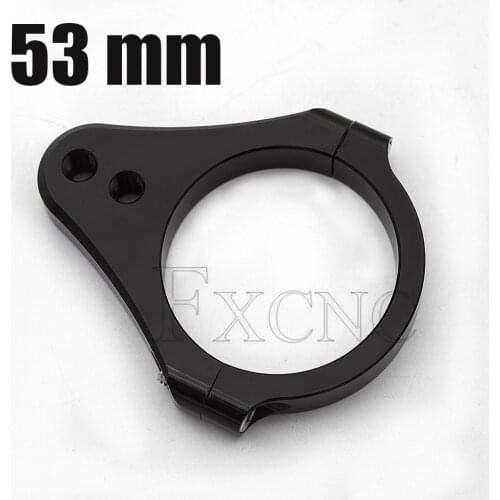 Black 53MM Motorcycle Stabilizer Steering Damper Mounting Bracket Kit Fork Clamp Support Holder Electric Scooter Accessories