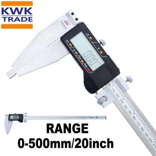 Digital Caliper 500mm 20inch Long Range Metric Inch Gauge 0-500mm Vernier Calipers Stainless Steel Micrometer Measuring Tools