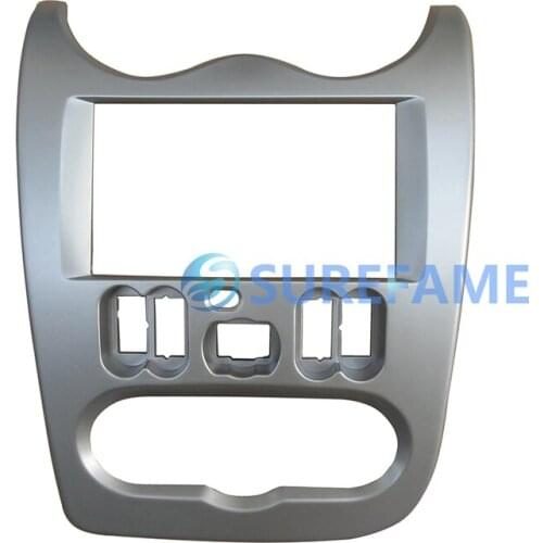 Double 2 Din Car Radio Replacement Dash Install Mount Kit for Renault Logan, Sandero, Dacia Duster, Logan 2010-2013 Fascia Plate