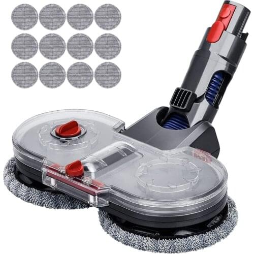 Electric Mop Head for Dyson V7 V8 V10 V11 Cordless Vacuum Cleaner Hardwood Floor Cleaner with 12 Mop Pads and Water Tank