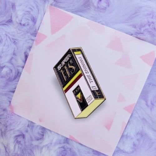The Shining Brooch VHS HS T-120 Retro Video Tape Enamel Pin Badge Fashion Jewelry Accessories Gift