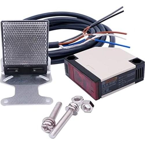 Photoelectric sensor E3JK-R4M1 Retroreflective Optical Sensor 157.480" (4m) Relay - Light-ON