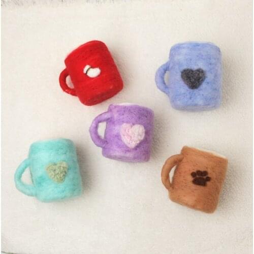 Kingbuy Handmade Wool Felt DIY Cup Baby Jewelry Home Decor Baby Photography Studio Accessories Newborn Photography Props