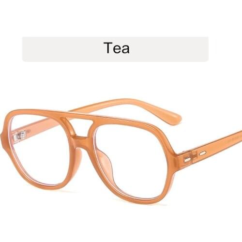 Classic Double Eye Glasses Frame Women Vintage Anti-blue Light Computer EyeGlasses Men