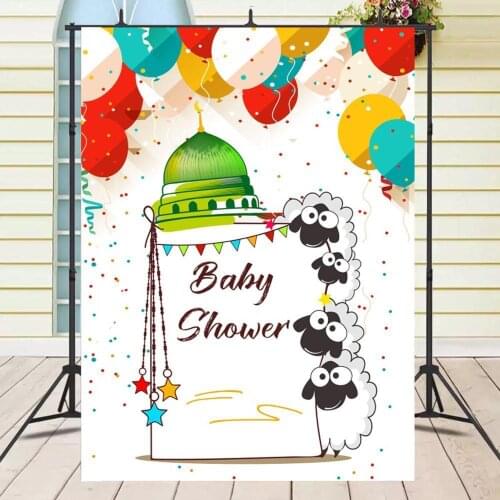 Colorful Balloons Backgrounds Photo For Baby Shower Smash Dots Eyes Children Birthday Party Decoration Backdrops Photography