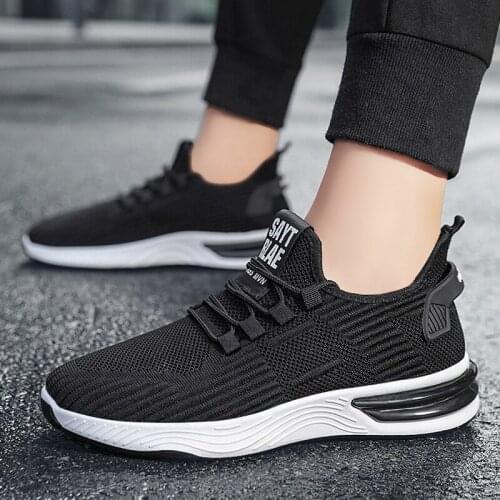 Sneakers Running Mesh Breathable Comfortable Sneaker Grey/Black MenS Casual Sports Shoes Lightweight Tennis Shoes