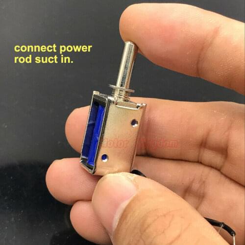 Micro square Electromagnet DC 6V-12V 9V Suction Spring Push Pull Type 5mm Stroke Solenoid Magnets