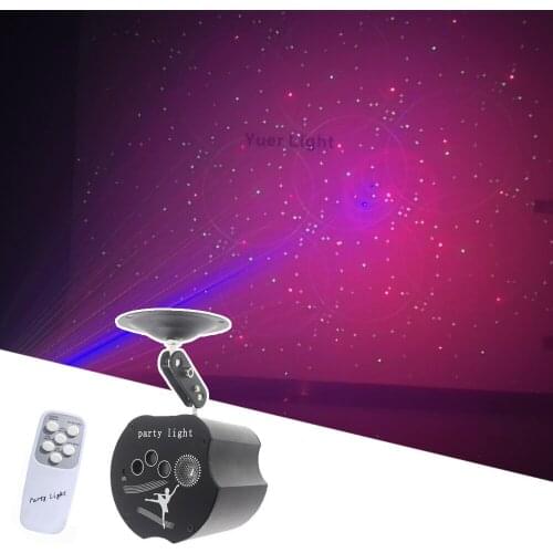 Mini 3W RGB LED Laser Light Stage 64 Patterns Laser Projector DJ Strobe Effect Party Show Light For Christmas Bar Club Banquet