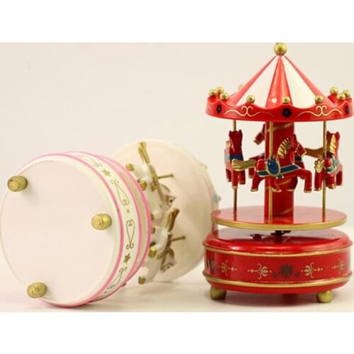 Carousel Music Box Girlfriend Birthday Gift Craft Jewelry Creative Cartoon Childrens Toys Music Box Home Decoration Accessories