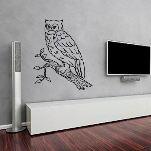 Owl On The Branch Wall Sticker Home Decor Living Room PVC Animal Wall Decals Art Murals Kids Room Nursery Wallpaper