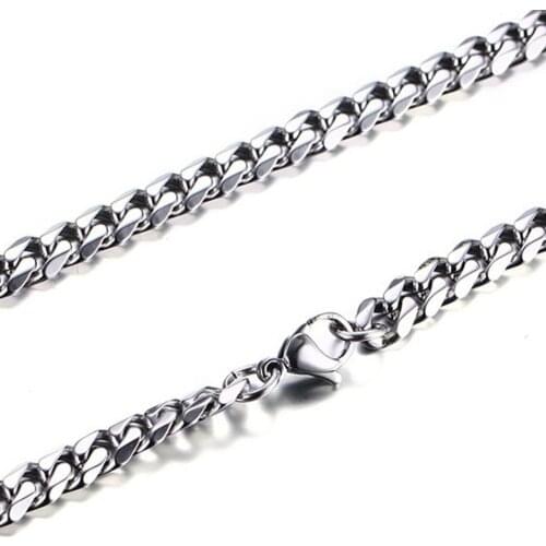 Granny Chic stainless steel wholesale men necklace man accessories women punk hip hop jewelry male curb cuban link chains