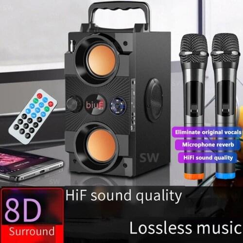 Big Power Portable Bluetooth Speaker Outdoor Wireless Column Subwoofer Boombox Soundbar 3D Stereo Music Center Support AUX TF FM