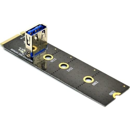 M.2 to Pci-E X16 Slot Adapter Card Ngff Pcie Riser Card Nvme Extension Cable 4Pin 6Pin Sata for Miner Mining(5 Pieces)