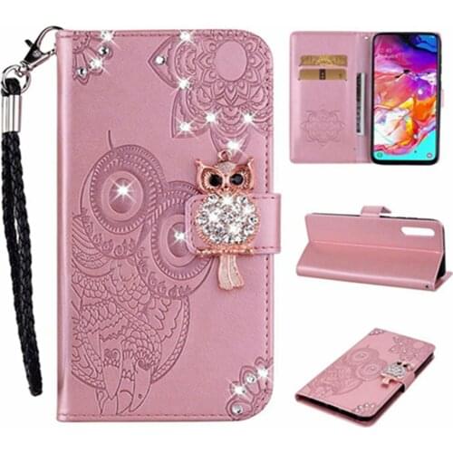 Luxury Bling Diamond Owl Leather Flip Wallet Stand Cell Phone Case With Strap For iPhone 12 Pro max 11 X XS XMAX XR 8 76