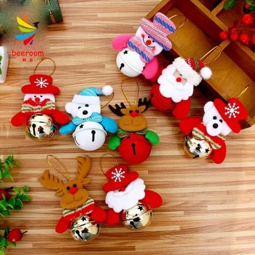 Christmas decorations DIY Christmas tree small pendant elderly doll holding a bell Christmas day decoration supplies small gifts