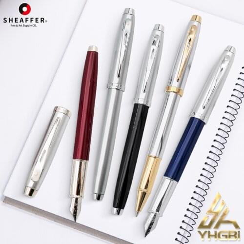 SHEAFFER 100 rollerpen Fountain Pen Metal brass Fine Nib Calligraphy Pens Writing Stationery Office School Supplies