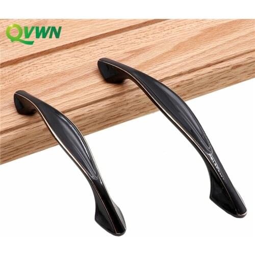 QVWN Modern and Simple American Cabinet Door Handle Nordic Wardrobe Gold Copper Matte Black Cabinet Drawer Single Hole Pull