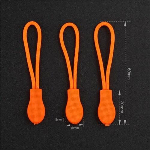 1000 pcs Zipper Pull Bag Tactical Backpack End Fit Rope Tag Fixer Zip Cord Accessories Zip Puller DIY Zip Head Lariat Slider