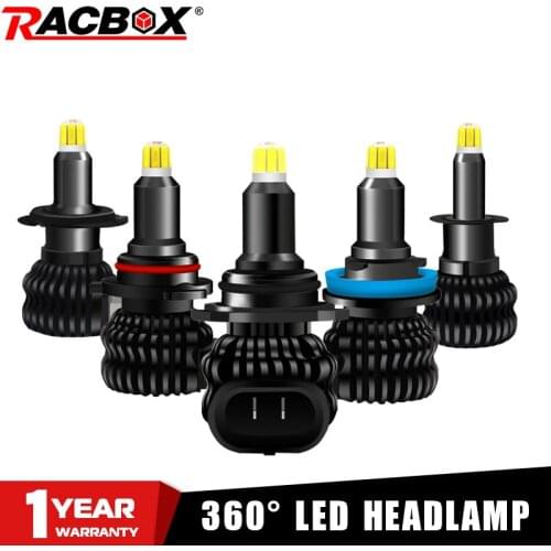 2 pcs LED Headlight Bulbs H1 H3 H7 H8/H9/H11 9006/HB4 9005/HB3 360 degree Fog lights 12-24V 6500k led lamps car Accessories