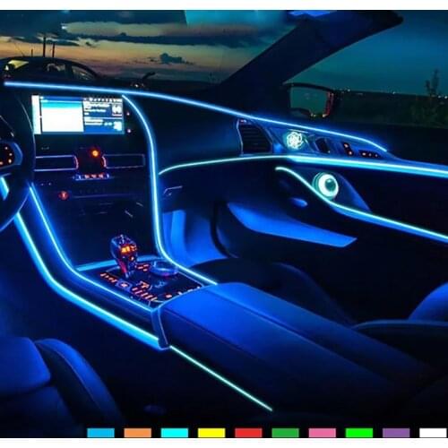 LED Atmosphere Light Car App Music Control Ambient Lights 5-in-1 Interior Decorative Lamps Fiber Optic Strips Light Car Products