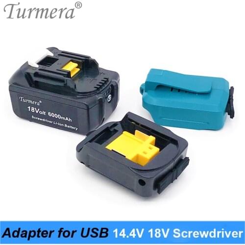 Usb Power Charging Adapter Converter For Turmera Screwdriver Battery 18V 14.4V Bl1860 Bl1840 Bl1850 1415 14.4-18V Li-Ion Battery