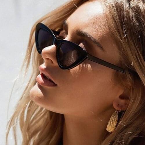 Cycling Glasses Fishing Glasses Retro Vintage Sunglasses Cateye Goggles Sexy Small Cat Eye Sun Glasses for Women Ins Photo Shoot