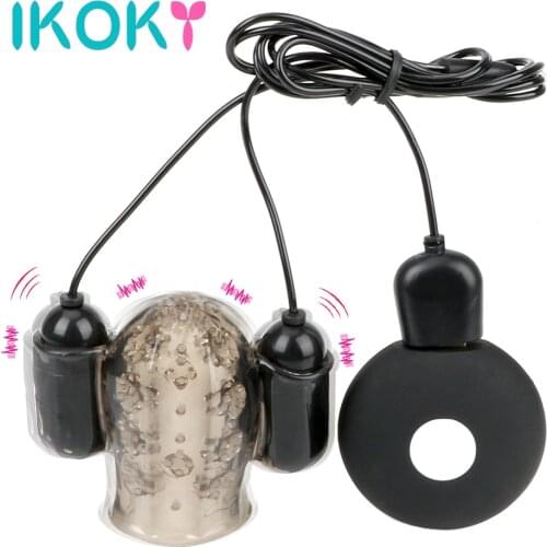 IKOKY Glans Vibrators Stamina Trainer 20 Speeds Delay Ejaculation Male Masturbator Sex Toys for Men Penis Massage Adult Products