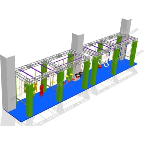 Customized madamusement indoor Ninja Warriors Obstacle Course park, climbing facility games,indoor playground games YLW-BT180321