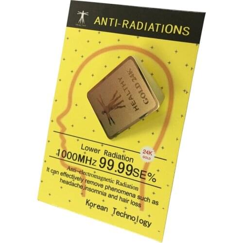 Gold 24K Sticker Healthy Anti Radiation Protector Shield For Mobile Phone/IPAD Sticker 1000 IONS Lower Radiation 99.99SE