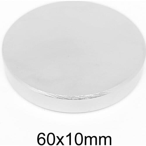 1/2PCS 60x10 MM Big Round Powerful Magnetic magnets 60mm X 10mm Neodymium Magnet Disc 60x10mm N35 Rare Earth Magnet Strong 60*10